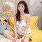 Img 2 - Summer Knitted Cotton Women Sleeveless Strap Pajamas Sets Removable Padded Loungewear