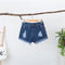 Img 9 - Plus Size Loose Denim Shorts Women Summer Korean High Waist Ripped Pound Slim Look Burr Wide Leg A-Line Hot Pants