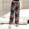 Img 6 - Summer Wide Legged Pants Plus Size Loose Casual Anti Mosquito Women Ankle-Length Mom Ice Silk Pants