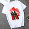 IMG 106 of Popular Red Lips Personality Printed Trendy Sexy T-Shirt Women Summer Short Sleeve Round-Neck Undershirt T-Shirt