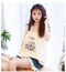 IMG 115 of Summer Knitted Cotton Women Sleeveless Strap Pajamas Sets Removable Padded Loungewear Sleepwear