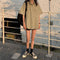IMG 106 of Summer Student Korean Vintage Hong Kong Short Sleeve Blouse Loose Japanese Cargo Shirt Tops ins Outerwear