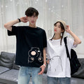 Img 2 - Silk Couple Summer Short Sleeve T-Shirt Trendy Korean Loose Elegant INS Student T-Shirt