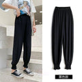 Img 4 - Summer Knitted Sunscreen Ice Silk Anti Mosquito Pants Women Casual Loose High Waist Thin Ankle-Length Lantern Pants