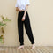 Img 1 - Loungewear Pleated Pants Fold Anti Mosquito Jogger Carrot Plus Size Women Casual Pants