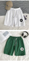 IMG 117 of Japanese Shorts Men Harajuku Trendy Casual Loose Mid-Length Pants Summer Beach Shorts