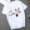 IMG 110 of Popular Red Lips Personality Printed Trendy Sexy T-Shirt Women Summer Short Sleeve Round-Neck Undershirt T-Shirt