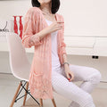 Img 1 - Women Korean Mid-Length Loose Knitted Cardigan Sweater Tops