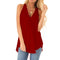 Img 7 - Summer Popular Hem Loose Sleeveless Solid Colored Tops Women Chiffon Shirt Blouse