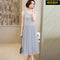 Img 14 - Korean Slimming All-Matching Cami Dress Soft Trendy Mesh Spliced Slip Dress