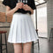 Img 6 - Pleated Black White High Waist A-Line College Skorts Skirt