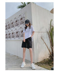 IMG 116 of Cargo Shorts Women Summer Thin High Waist Loose Straight Slim Look Japanese Unisex Bermuda Shorts