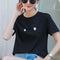 Img 6 - Summer Short Sleeve T-Shirt Printed Unisex Women Loose Korean Student White Half Sleeved Tops T-Shirt