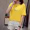 Img 16 - Summer Short Sleeve T-Shirt Printed Unisex Women Loose Korean Student White Half Sleeved Tops T-Shirt