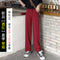 Img 7 - Wide Leg Pants Women Summer Thin High Waist Drape Straight Loose Slim Look Black All-Matching Casual Floor-Length