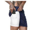 Img 17 - Double Layer Shorts Men Plus Size Solid Colored Fitness Sporty Training Basketball Jogging Mid-Length