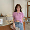 Img 5 - Lapel Sweater Women Short Tops Korean Loose T-Shirt