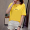 Img 10 - Summer Short Sleeve T-Shirt Printed Unisex Women Loose Korean Student White Half Sleeved Tops T-Shirt