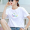 Img 17 - Summer Short Sleeve T-Shirt Printed Unisex Women Loose Korean Student White Half Sleeved Tops T-Shirt