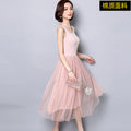 Img 15 - Korean Slimming All-Matching Cami Dress Soft Trendy Mesh Spliced Slip Dress