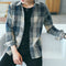 Img 1 - Gradient Chequered Shirt Men Long Sleeved Korean Trendy Handsome Casual Couple Slim Look Men Shirt