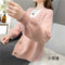IMG 118 of Lantern Sleeve V-Neck Sweater Cardigan Women Fresh Looking Loose All-Matching Tops Student Knitted Outerwear