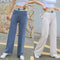 Img 2 - Drape Wide Leg Pants Women High Waist Ice Silk Thin Loose Floor Length Straight Long Pants