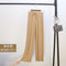 Img 13 - Ice Silk Wide Leg Pants Women Summer Korean High Waist Loose Thin Ankle-Length Drape Straight Casual Pants