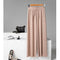 Ice Silk Knitted Wide Leg Pants Women Vintage Minimalist Lace High Waist Loose Cozy Casual Pants