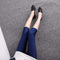Img 1 - Gloss Pants Thin Stretchable Plus Size Pound Outdoor Twinkle Three Quarter Women Leggings