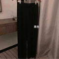 IMG 117 of Original Diamond Sparkle Wide Leg Pants Women Star Floor Length All-Matching Drape Slim Look Pleated Chiffon Ice Silk Pants