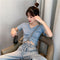 IMG 116 of Trendy Popular Short Sleeve T-Shirt Women Summer Korean ins Bare Belly Slim Look Tops T-Shirt