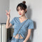 Img 1 - Trendy Popular Short Sleeve T-Shirt Women Summer Korean ins Bare Belly Slim Look Tops