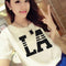 Img 1 - Student Loose Alphabets Half Sleeved T-Shirt Girlfriends Summer Korean Women Short Sleeve t