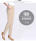 Img 9 - Solid Colored Women Mom Plus Size Long Suit Slim Fit Summer Slimming Pants