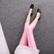 Img 13 - Gloss Pants Thin Stretchable Plus Size Pound Outdoor Twinkle Three Quarter Women Leggings