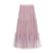 Img 8 - Mesh Skirt Mid-Length Flare Cake Flare Fairy Dress Solid Colored Skirt