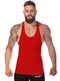 IMG 106 of Summer Solid Colored Cotton Tank Top Men Sporty Fitness Y Tank Top