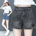 Img 3 - High Waist Denim Shorts Women Summer Thin Loose Wide Leg Pants Jeans Trendy Personality Hot