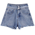 Img 5 - Summer High Waist Denim Pants Women Embroidered Flower Niche Burr Shorts