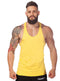 IMG 108 of Summer Solid Colored Cotton Tank Top Men Sporty Fitness Y Tank Top