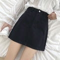 Img 2 - ins Black Denim Skirt Women Korean All-Matching High Waist A-Line Hip Flattering Short Skirt