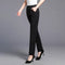 Img 1 - Solid Colored Women Mom Plus Size Long Suit Slim Fit Summer Slimming Pants