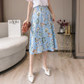 Img 8 - Daisy Skirt Women High Waist Floral Chiffon Long Hip Flattering A-Line Skirt