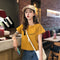 IMG 106 of Short Tops Women T-Shirt insSummer Slim Look Popular White Undershirt Sleeve T-Shirt