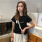 IMG 130 of Short Tops Women T-Shirt insSummer Slim Look Popular White Undershirt Sleeve T-Shirt