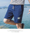 IMG 112 of Summer Cotton Shorts Men Beach Pants Trendy Loose Casual Minimalist Label Mid-Length Shorts