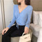 IMG 103 of Long Sleeved Sweater Women Under Slim Look Elegant Solid Colored Undershirt Sexy Outdoor Thin Pullover Outerwear
