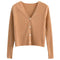 Img 5 - Knitted Cardigan Women Long Sleeved Korean Loose All-Matching Short Matching Undershirt Tops Solid Colored Sweater