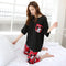 Img 2 - Summer Women Short Sleeve Sets Pajamas Mid-Length Cropped Pants Outdoor Loungewear Mickey Mouse